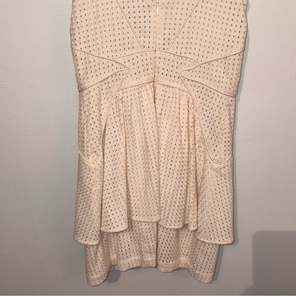 Addison Cream Tiered Ruched Halter Top XS - Picture 8 of 11